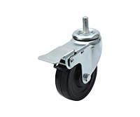 Rubber Casters Swivel With Stopper Screw-in Type